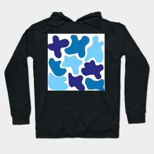 Background of blue spots abstract pattern Hoodie